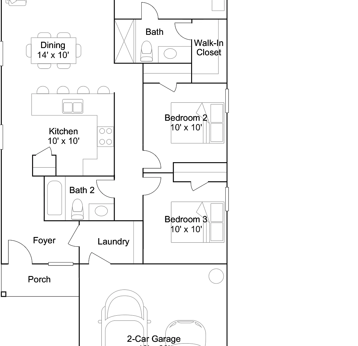 3 bed, 2.0 bath, 1266 sqft, $1,700 — Photo 2
