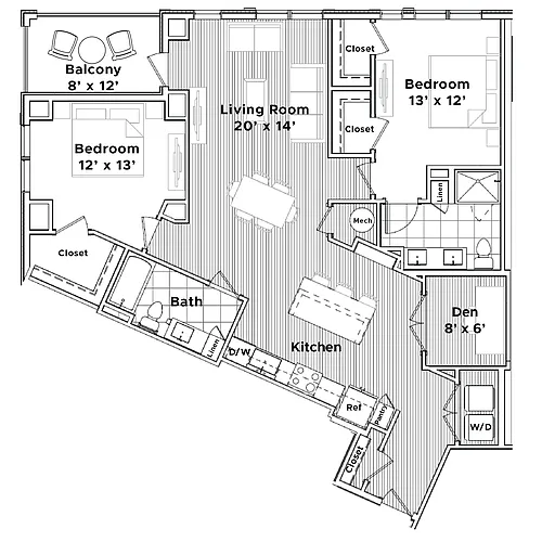 Floor plan The Sandwood (Den)