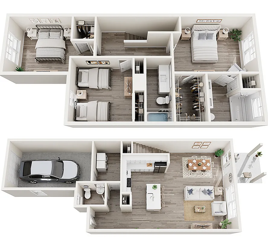 Floor plan 3BR/2.5 BA