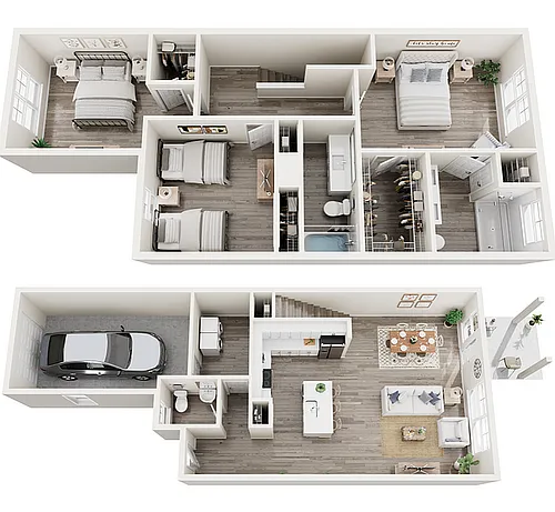 Floor plan 3BR/2.5 BA