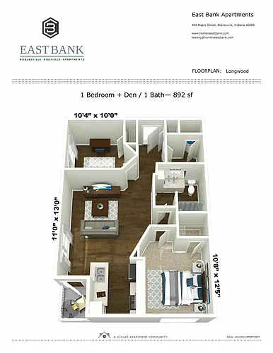 Floor plan Longwood 1.1 + Den