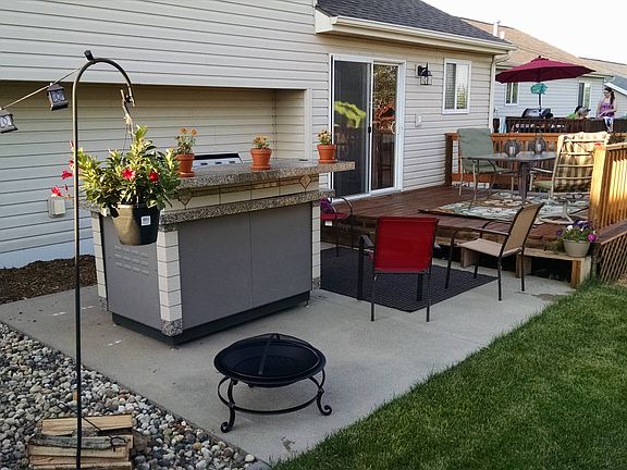Backyard patio and deck