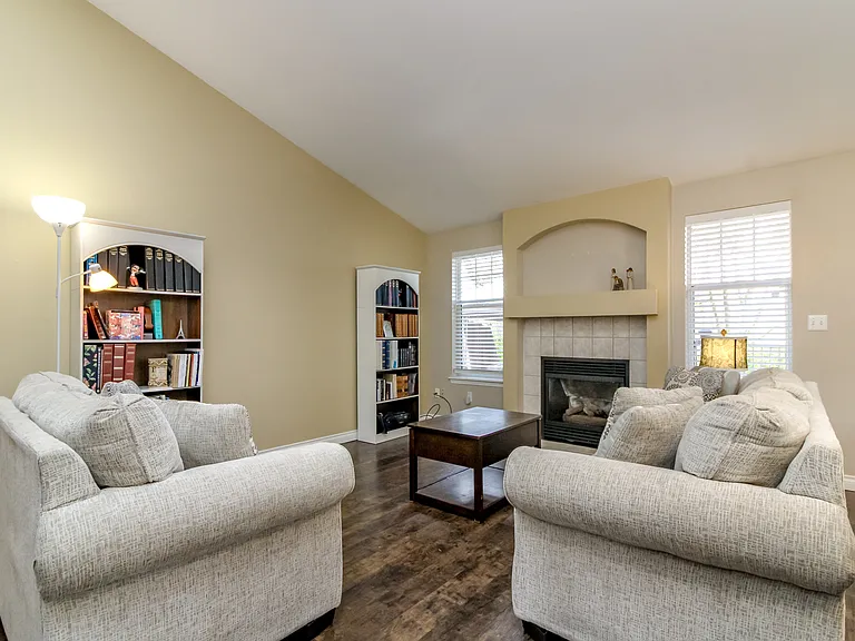 Living Room with gas fireplace