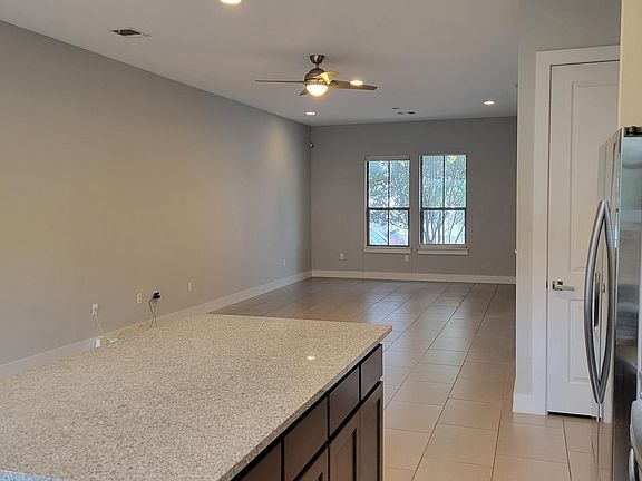 View from kitchen to living area