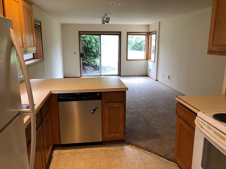 Kitchen and family room