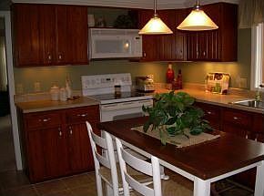 Kitchen with Portable Island