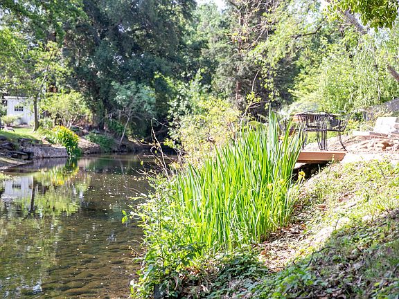 Creek at spring levels.