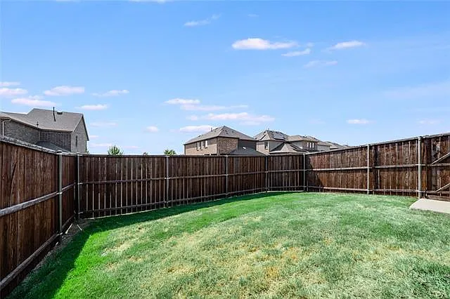 Big fenced backyard