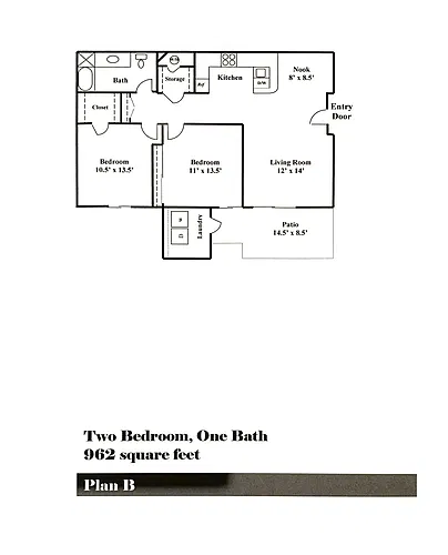 Floor plan 2x1/B