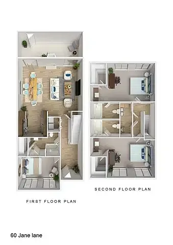 Floor plan Two Bedroom Villas