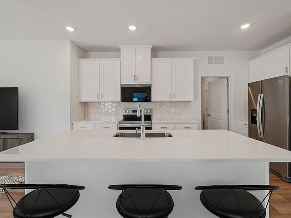 Kitchen in the Vienna floorplan at a Meritage Homes community in Charlotte, NC.