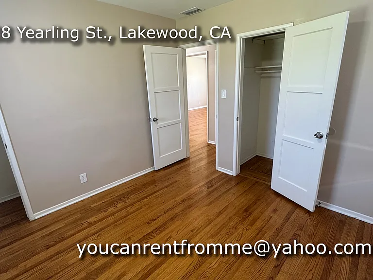 Rear Bedroom with dual closets