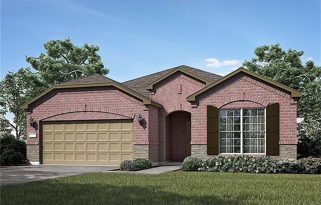 Sun City Texas, Abbeyville Plan, D Elevation, Rendering