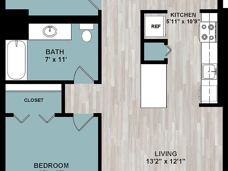 A4 | 1-Bedroom Floorplan A4 | 1-Bedroom Floorplan