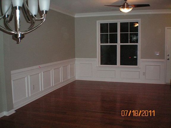 Living Room w/ new wainscoting