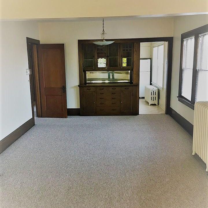 Dining room with built in hutch.