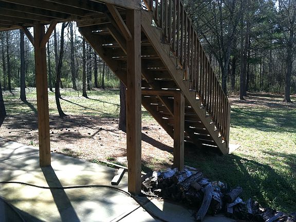 Walk out basement deck