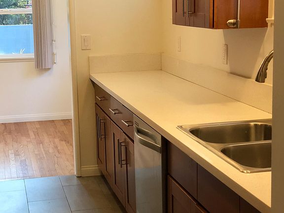 Kitchen with stainless steel appliances