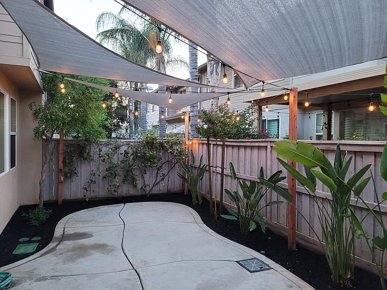 Private backyard