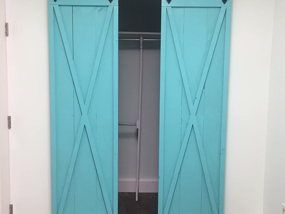 Custom barn doors in utility