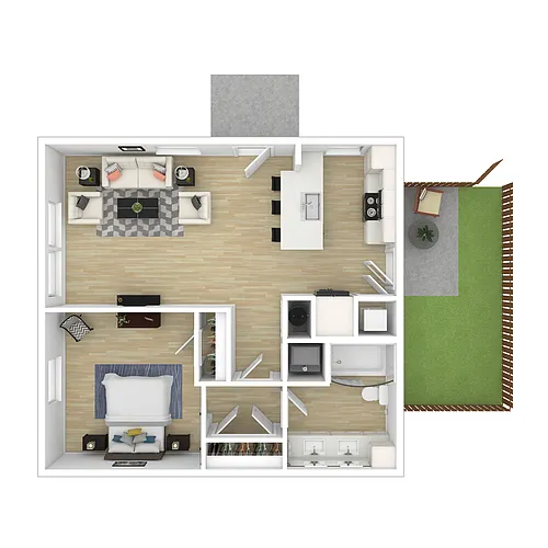 Floor plan 1br Duplex