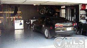 Garage, with floor treatment