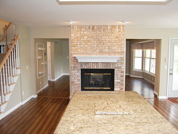 Gas fireplace in the kitchen