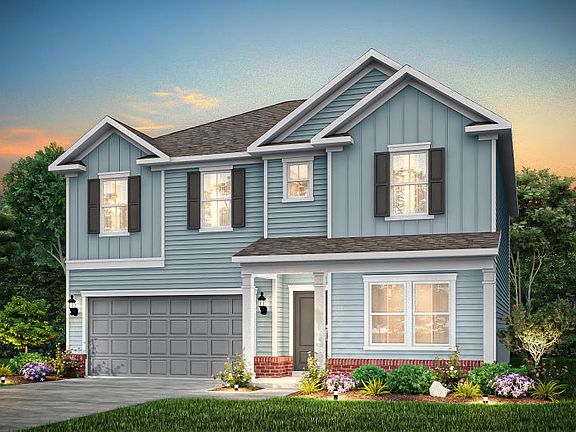 Hampton Exterior LC203 with a front porch and brick detail