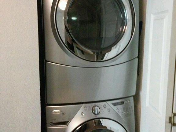 Full size washer and dryer in unit