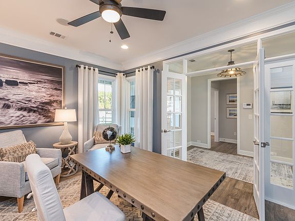 Flex Room or Home Office with French Glass Doors - Model Representation