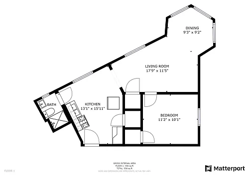 Floor plan One Bedroom