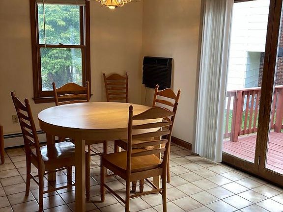 Dining area opens to deck