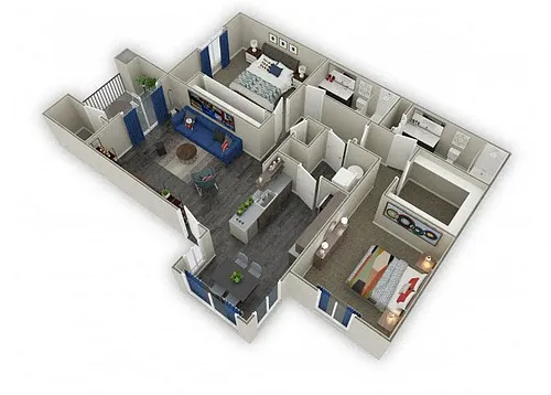 Floor plan Deluxe- The Biscayne