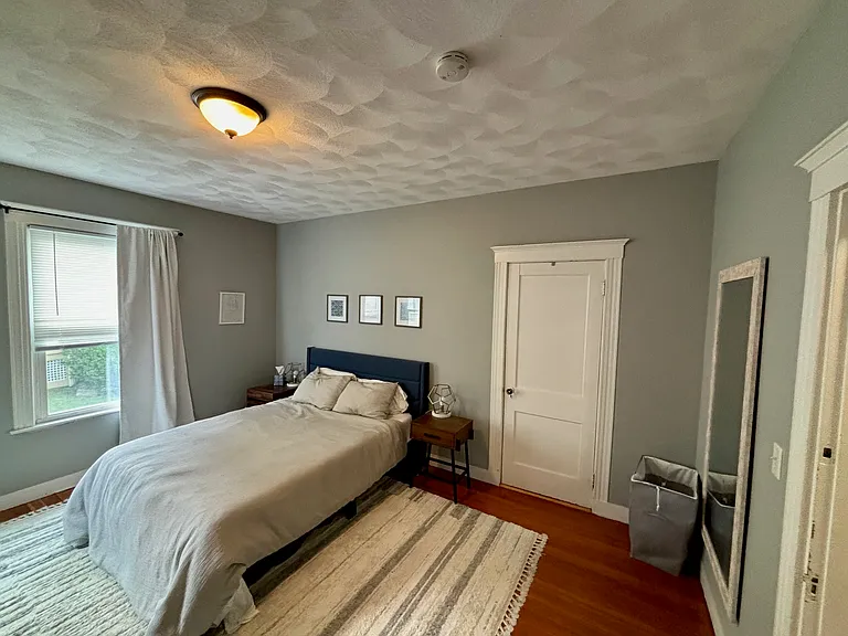 Oversized bedroom with walk in closet gives you plenty of storage space! Additional massive closets and basement storage are included.