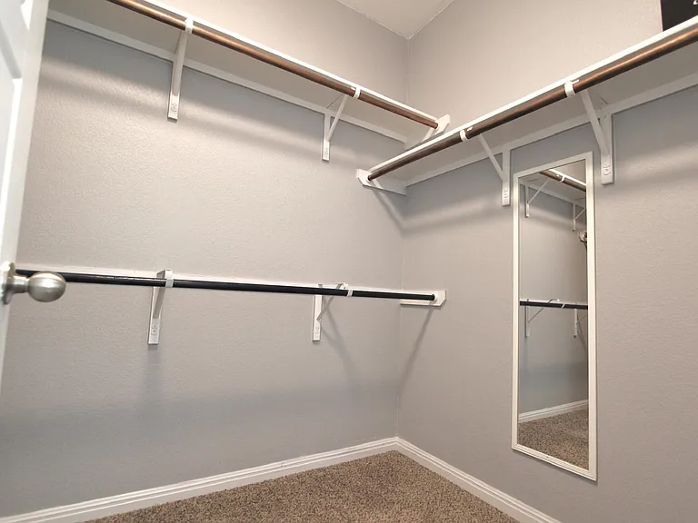 Walk-in closest in the master bathroom