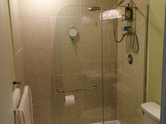 New walk-in shower