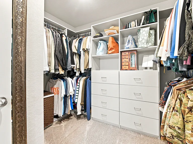 Master bedroom built in closet