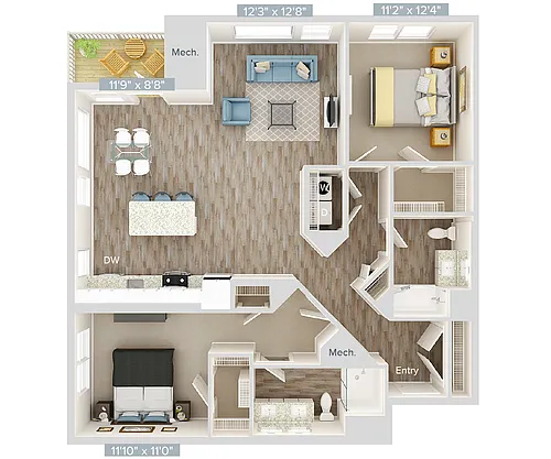 Floor plan Furnished-f-B6-1305