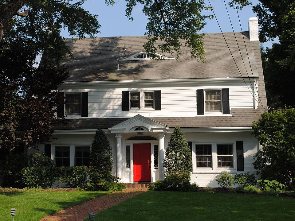 Stately front entrance