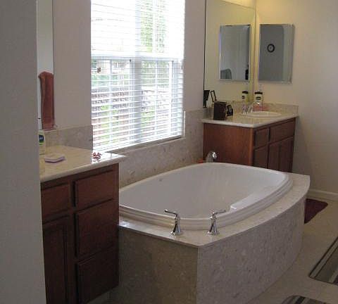 Masters bathtub/shower suite