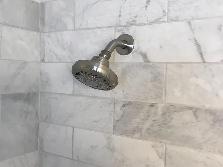 Custom tile in bathroom