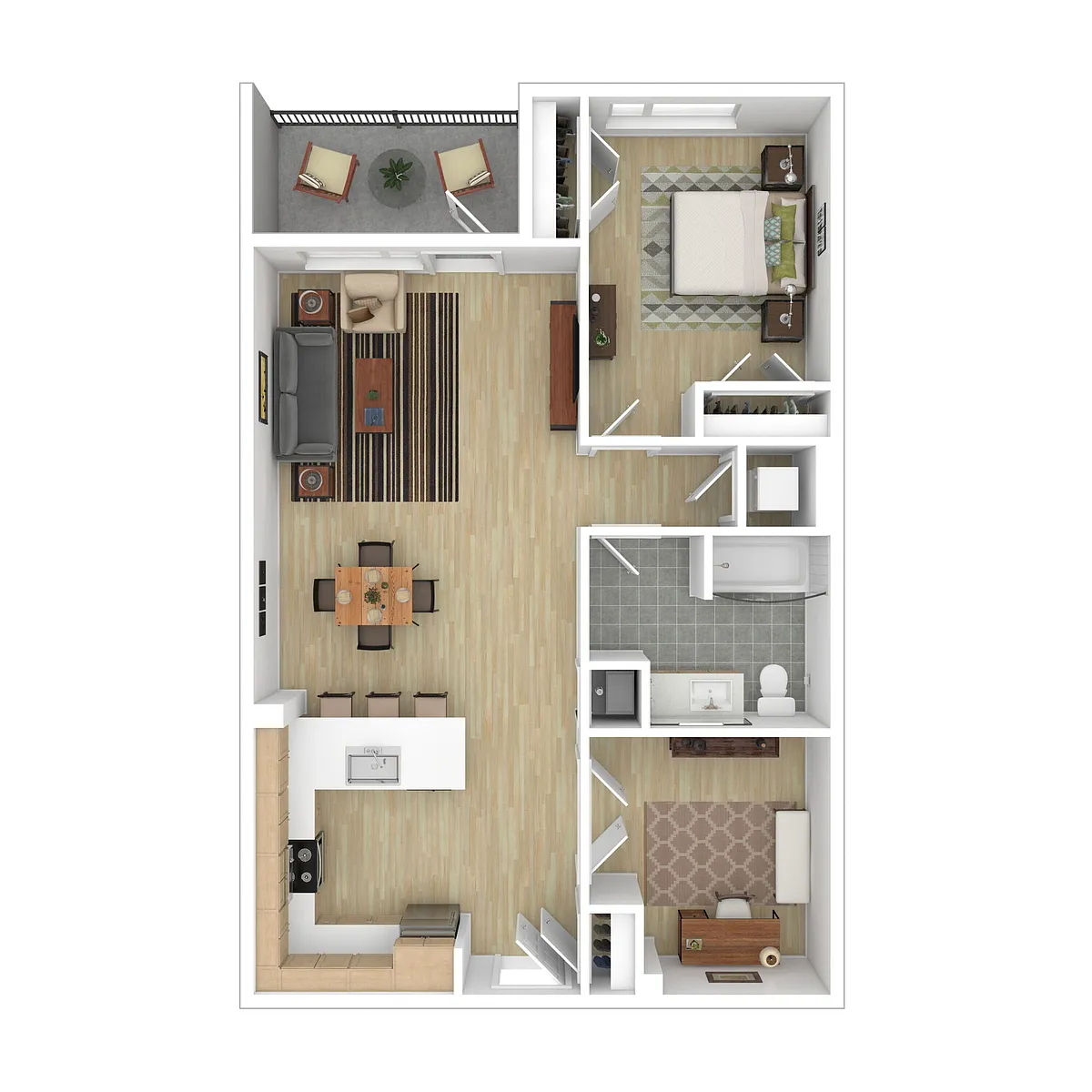 Floor plan 1X1 Den
