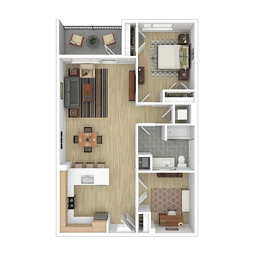 Floor plan 1X1 Den