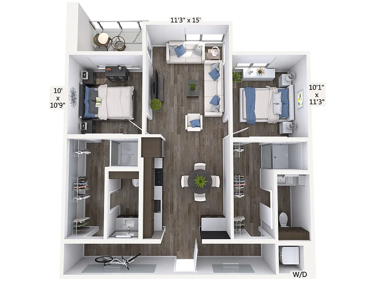 Floor plan B2-1030