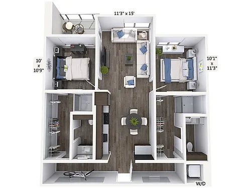 Floor plan B2-1030