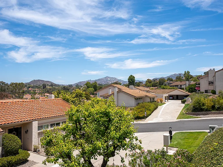 Views of the Highland Valley mountain range to the North East of the covered patio.