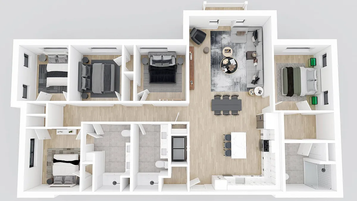 Floor plan 5 Bedroom - Affordable
