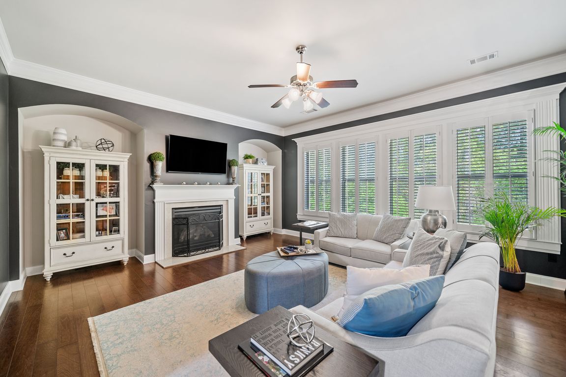 Spacious yet cozy family room