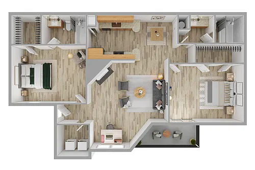 Floor plan 2B Flat REEP Renovated