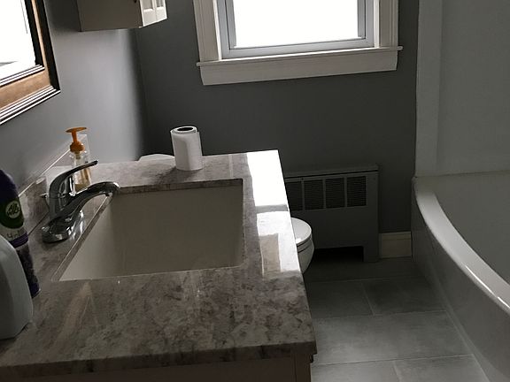 New bathroom tile and vanity